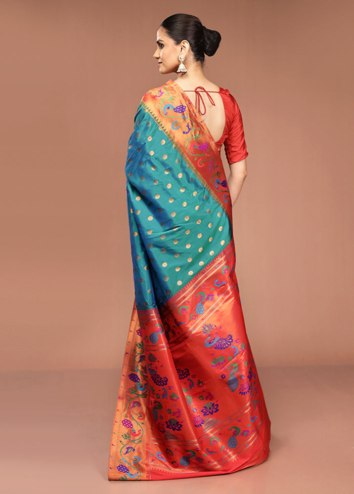 Green Kanjivaram Silk Saree With Blouse Piece