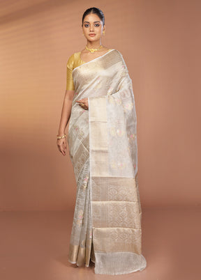 Green Tissue Silk Saree With Blouse Piece