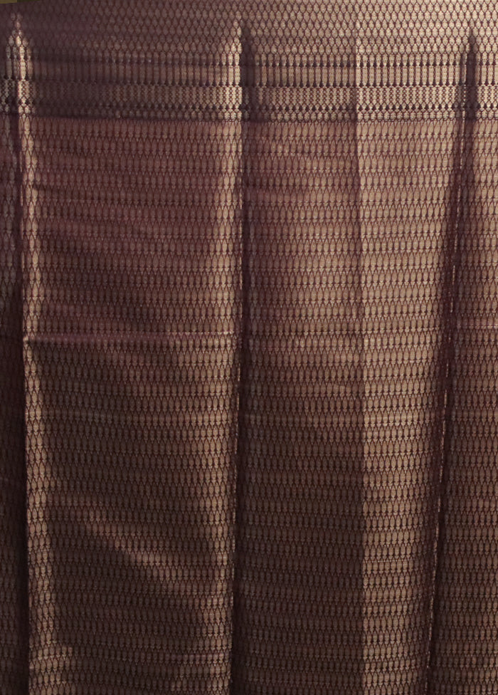Purple Kora Silk Saree With Blouse Piece