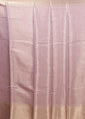 Purple Kora Silk Saree With Blouse Piece