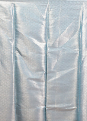 Blue Kora Silk Saree With Blouse Piece