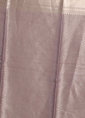 Grey Kora Silk Saree With Blouse Piece