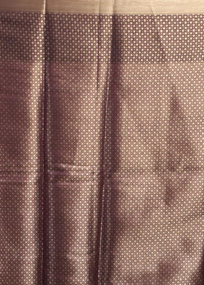 Purple Kora Silk Saree With Blouse Piece