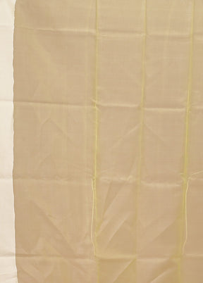 Yellow Organza Saree With Blouse Piece