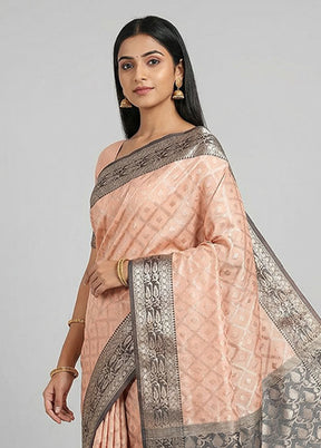 Pink Organza Saree With Blouse Piece