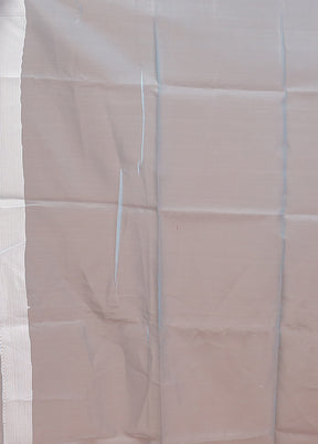 Blue Organza Saree With Blouse Piece