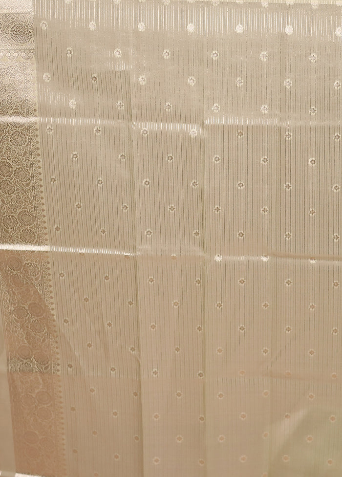 Green Organza Saree With Blouse Piece