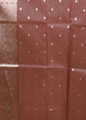 Maroon Organza Saree With Blouse Piece