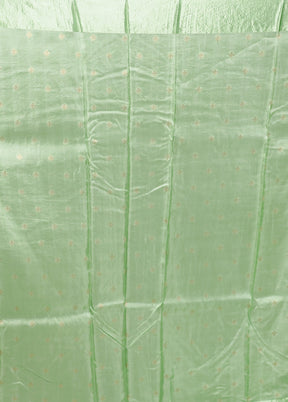 Green Dupion Silk Saree With Blouse Piece