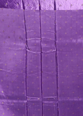 Purple Dupion Silk Saree With Blouse Piece