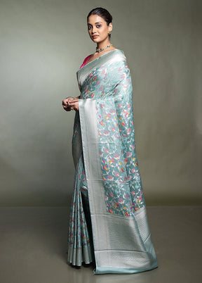 Green Handloom Uppada Pure Silk Saree With Blouse Piece