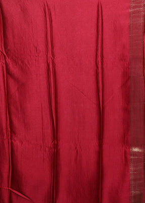 Pink Handloom Dupion Pure Silk Saree With Blouse Piece
