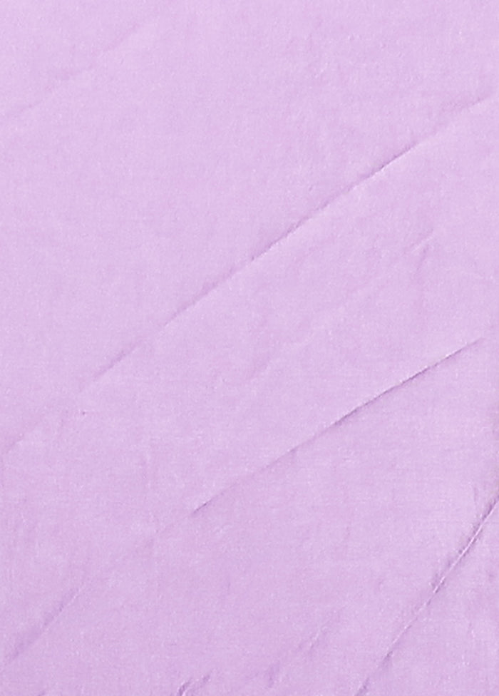 Purple Handloom Dupion Pure Silk Saree With Blouse Piece