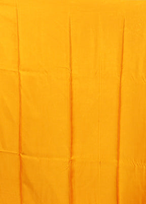 Yellow Handloom Dupion Pure Silk Saree With Blouse Piece