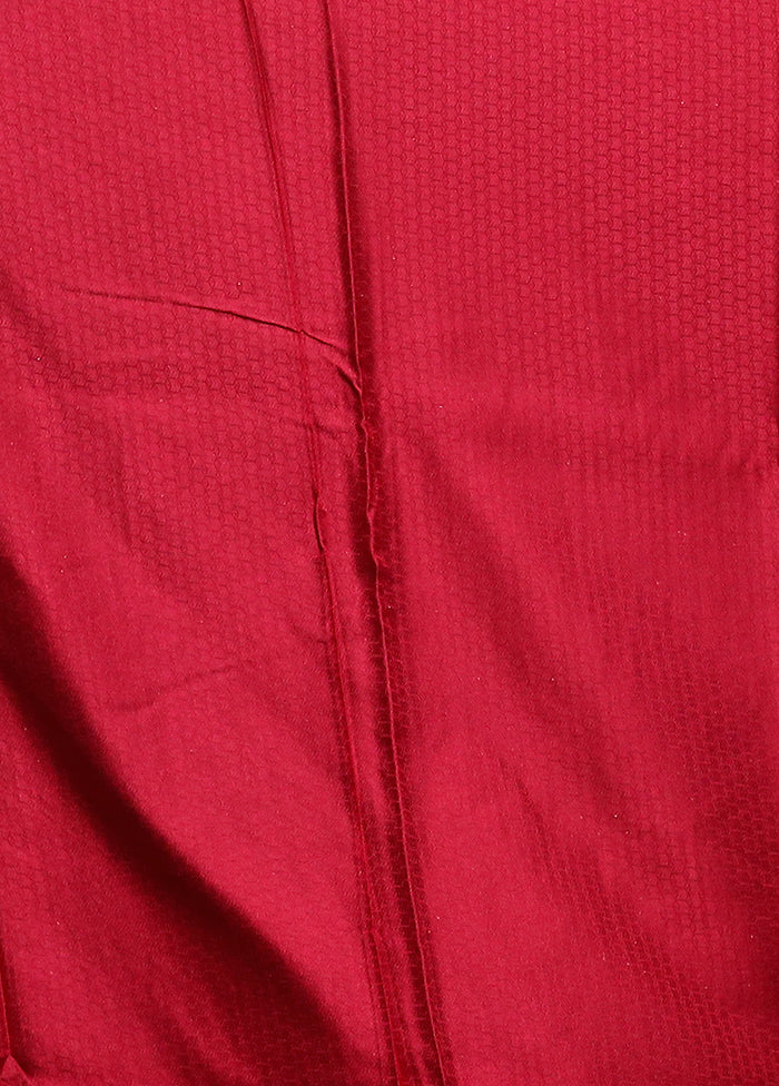Pink Dupion Silk Saree With Blouse Piece