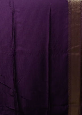 Purple Dupion Silk Saree With Blouse Piece