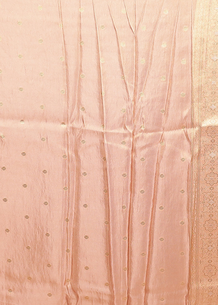 Pink Handloom Dupion Pure Silk Saree With Blouse Piece