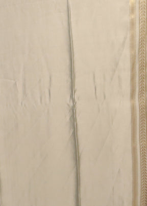 Cream Handloom Tissue Pure Silk Saree With Blouse Piece