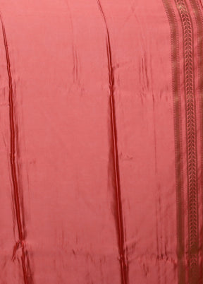 Pink Handloom Tissue Pure Silk Saree With Blouse Piece