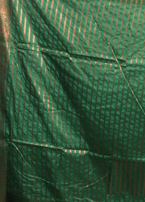 Green Katan Silk Saree With Blouse Piece