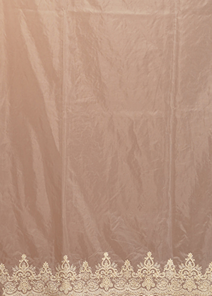 White Handloom Pure Organza Saree With Blouse Piece