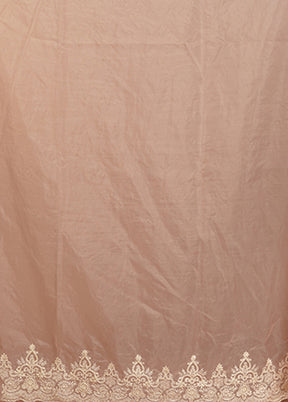 Pink Handloom Pure Organza Saree With Blouse Piece