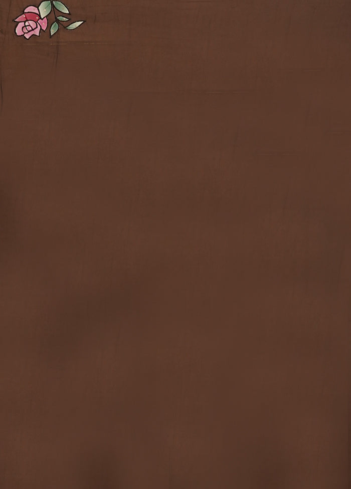 Black Handloom Pure Organza Saree With Blouse Piece