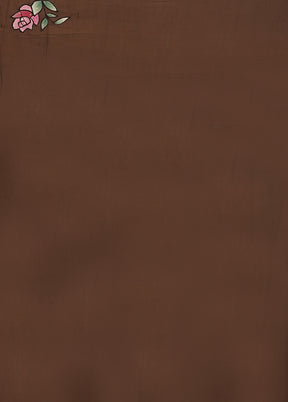 Black Handloom Pure Organza Saree With Blouse Piece