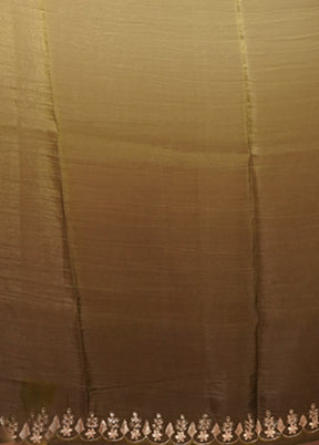 Green Tissue Silk Saree With Blouse Piece