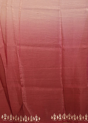 Pink Tissue Silk Saree With Blouse Piece