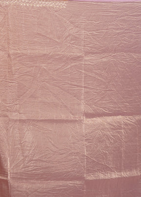 Pink Tissue Silk Saree With Blouse Piece