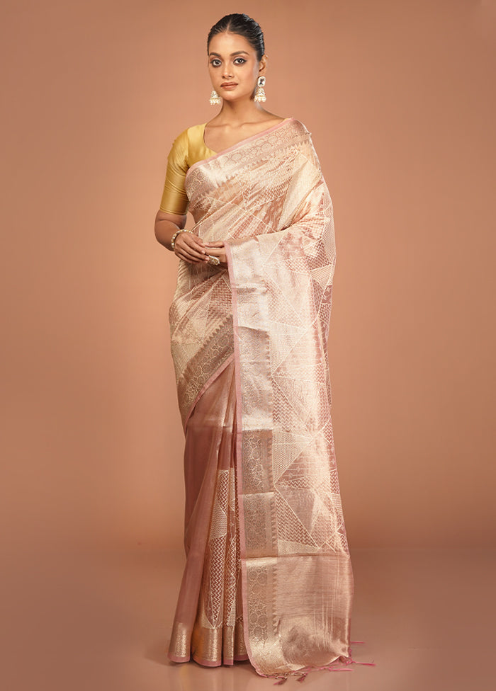 Purple Tissue Silk Saree With Blouse Piece