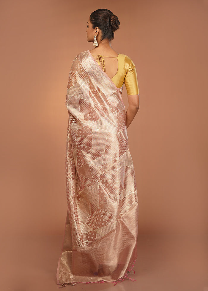 Purple Tissue Silk Saree With Blouse Piece