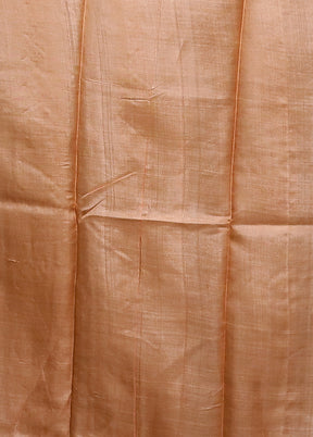 Blue Handloom Tussar Pure Silk Saree With Blouse Piece