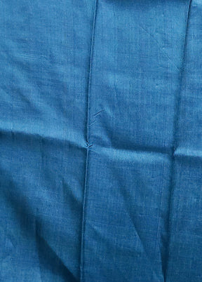 Cream Handloom Tussar Pure Silk Saree With Blouse Piece