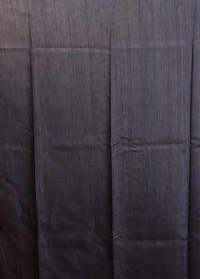 Blue Tussar Silk Saree With Blouse Piece