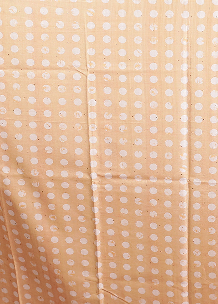 Yellow Tussar Silk Saree With Blouse Piece