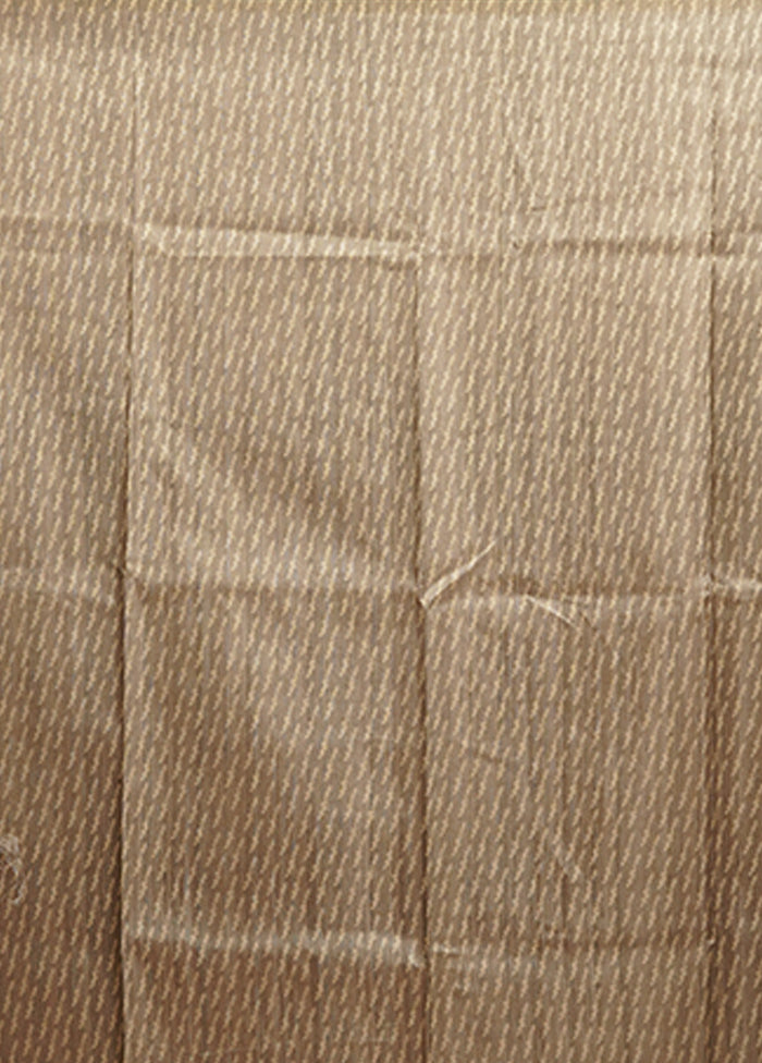 Green Tussar Silk Saree With Blouse Piece