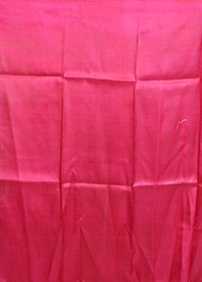 Pink Printed Pure Silk Saree Without Blouse Piece