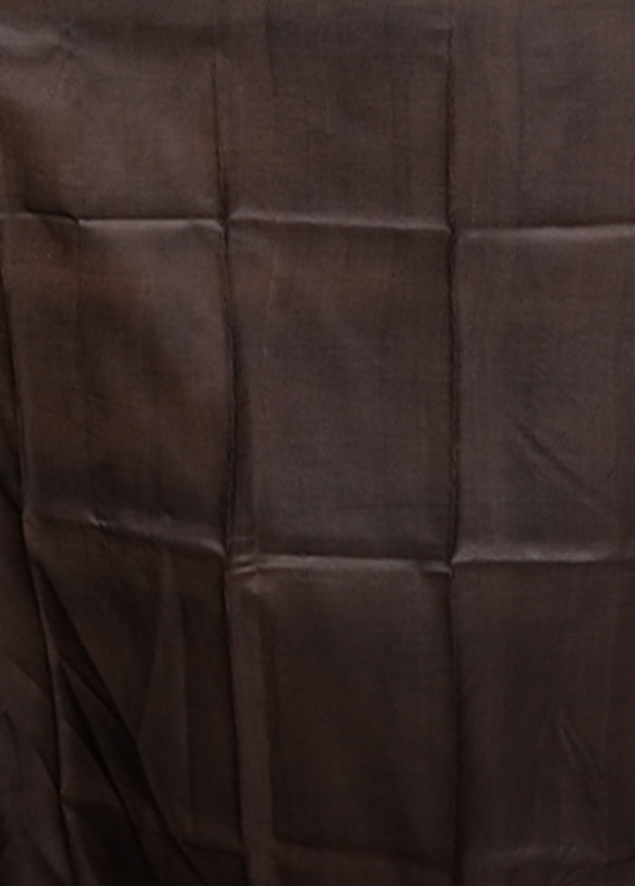 Grey Printed Pure Silk Saree Without Blouse Piece