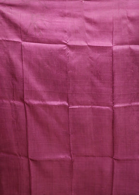 Purple Printed Pure Silk Saree Without Blouse Piece