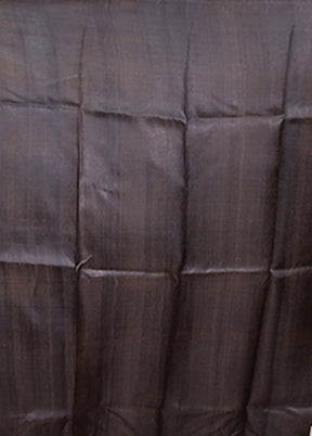 Black Printed Pure Silk Saree Without Blouse Piece