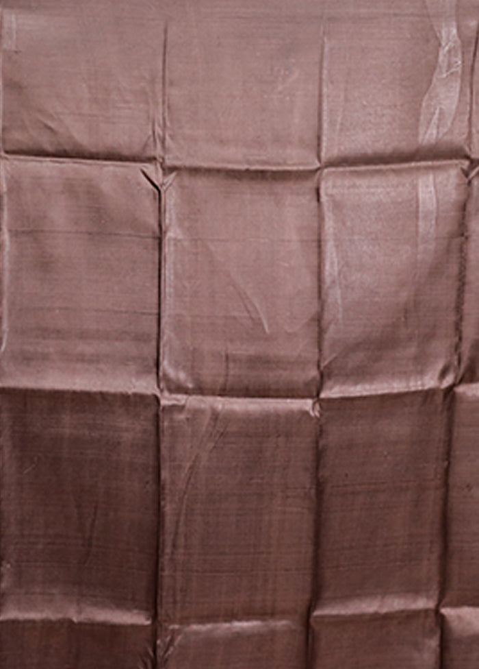 Cream Printed Pure Silk Saree Without Blouse Piece