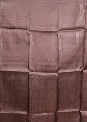 Cream Printed Pure Silk Saree Without Blouse Piece