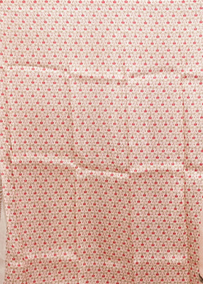 Pink Handloom Printed Pure Silk Saree Without Blouse Piece