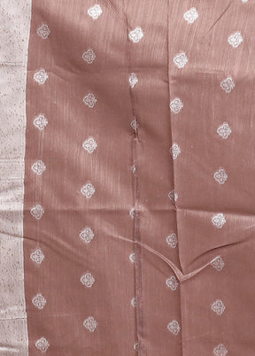 Purple Dupion Silk Saree With Blouse Piece