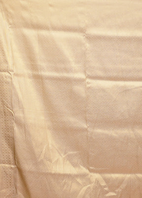 Cream Dupion Silk Saree With Blouse Piece