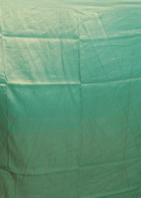 Green Dupion Silk Saree With Blouse Piece