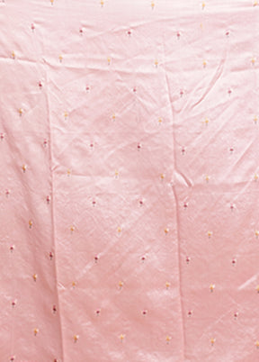 Pink Handloom Pure Organza Saree With Blouse Piece