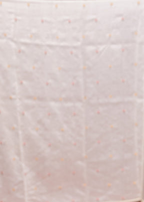 White Handloom Pure Organza Saree With Blouse Piece